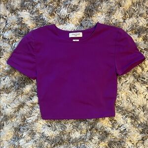 Aritzia Vibrant Purple Contour Crop Top